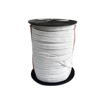 Imagem de Kit 2 rolos Elásticos chato Número 12 de 0.7mm Branco de 50m - Monitex