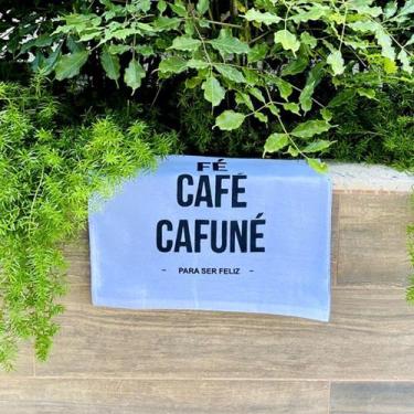 Imagem de Pano de Prato Sacaria Premium(Pé de Galinha) -  Fé, Café, Cafuné Para 