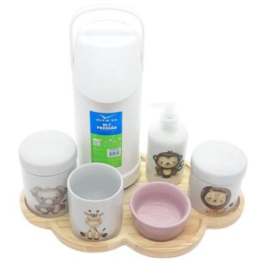 Imagem de Kit higiene bebê Safari 7 pçs Bdj Nuvem TD Porc Molh Red RS - Antilope