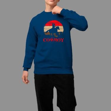 Imagem de Moletom Gola Careca Basico Masculino Casual Moda Country Inverno Blusa