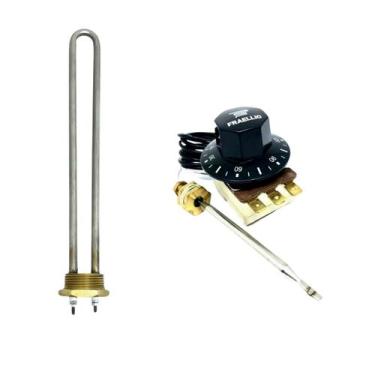 Imagem de  Resistências 3000w X 220v Para Boiler + termostato 0-120 - COLLER