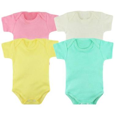 Imagem de Kit 2, 3, 4 ou 5 Body Bebê Enxoval Manga Curta PMG Algodão - Koala Bab