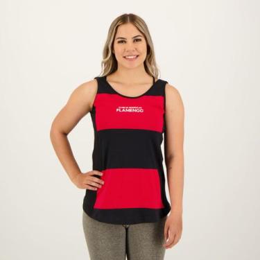 Imagem de Regata Flamengo Lab Feminina Preta e Vermelha - Braziline, P