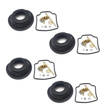 Imagem de Kit de reparo de carburador para Polaris Magnum 325 330 425 500 ATV Configurar diafragma de vácuo Junta de válvula de agulha peças de parafuso de ar (4 peças)