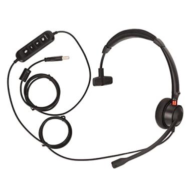 Imagem de QANYEGN USB fone de ouvido único com microfone, fone de ouvido para central de atendimento, fone de ouvido de atendimento ao cliente para computador, laptop, pc, escritório de