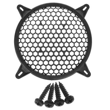 Imagem de DGZZI Capa protetora de grade de waffle para alto-falante subwoofer preto de 25 cm para áudio doméstico de carro