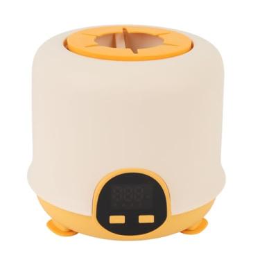 Imagem de Shaker de Leite de Fórmula de bebê Elétrico Baixo Exibição Digital Sem Fio, Suprimentos de Alimentação Infantil para a Maioria das Garrafas, Mesmo Misturando 4 Velocidades (BROWN) (YELLOW)