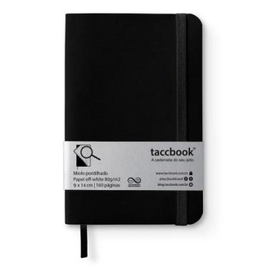 Imagem de Caderneta Pontilhada taccbook Preta 9x14 Flex