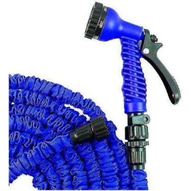 Imagem de Mangueira Mágica anti-torção original Retrátil Flexível 30m com 7 tipos de jatos Verde ou Azul para Lavar Quintal e Casa