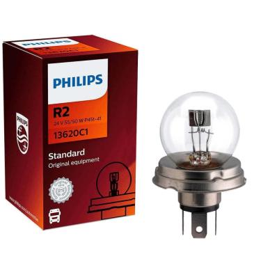 Imagem de Lâmpada Philips Standard 55W 24V P45t-41 R2 Farol