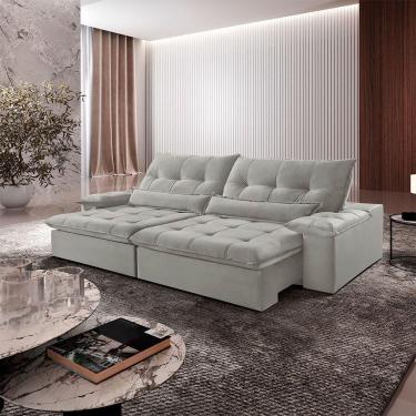 Imagem de Sofá Nivus Linho 02 Módulos De 120cm B25cm Meu Sofá Online A230 Linho Cinza