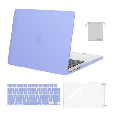 Imagem de MOSISO Compatível com MacBook Pro 14 polegadas 2026 2025 2024 2023 2022 2021 M5 M4 M3 M2 M1 A3434 A3112 A3185 A3401 A2918 A2992 A22 779 A 2442, capa rígida, capa de teclado, película de tela e bolsa