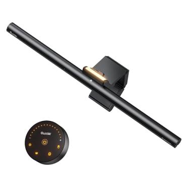 Imagem de Quntis Barra de luz de monitor com controle remoto, barra de luz de computador sem brilho para cuidados com os olhos com luz de fundo, regulação automática e temporizador, lâmpada de monitor de