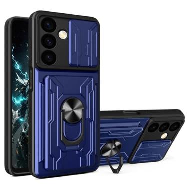 Imagem de CCSmall Capa para Samsung Galaxy A35 5G com suporte para cartão e capa de câmera desliz...