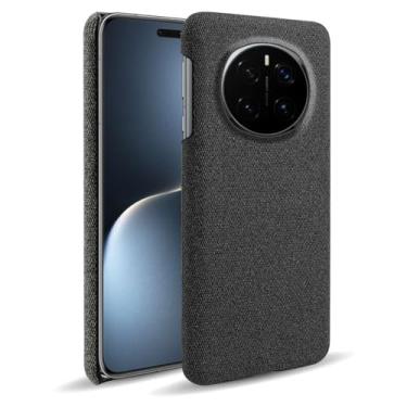 Imagem de Capa para Honor Magic 7 Pro,Capa desenhada em lona,Case Protetora Ultrafina com Empunhadura Macia,Design em Tecido Antichoque e Antiarranhões-Black