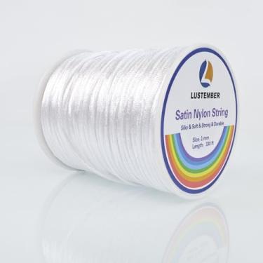 Imagem de LUSTEMBER Fio De Nylon Acetinado 330 Pés, Durável E Sedoso 1 Mm Para Fabricação Joias, Pulseiras, Miçangas, Colares, Macramê, Kumihimo, Rabo Rato Artesanato Com Nó Chinês