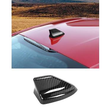 Imagem de DSWSQ Cobertura decorativa de antena de teto em forma de barbatana de tubarão de fibra de carbono para Ford Mustang 2024+
