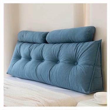 Imagem de LGEOELIAS Travesseiro triangular, travesseiro para sentar na cama, encosto de cama, descanso de cama triangular, para sentar na cama, suporte de posicionamento do encosto