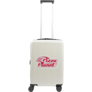 Imagem de FUL Toy Story Pizza Planet Bagagem de mão de 57 cm, mala rígida com rodas giratórias, branca, Branco, Toy Story Pizza Planet Bagagem de mão de 57 cm, mala rígida com rodinhas giratórias
