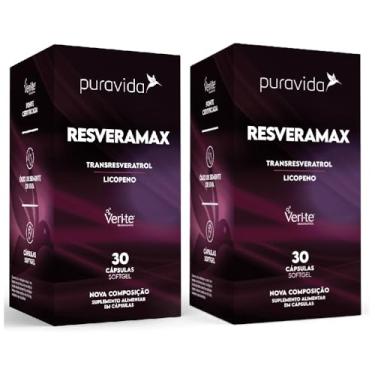 Imagem de Kit 2X: Resveramax Longevity Booster Puravida 30 Cápsulas