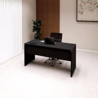 Imagem de Mesa Escritório Plataforma 150cm 1 CX de Tomada Pé Painel F5 - F5 Offi