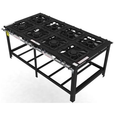 Imagem de Fogão Industrial Gastromaq 8 Bocas Mistas Linha Centro Fg408cm