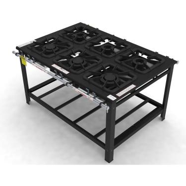 Imagem de Fogão Industrial Gastromaq 6 Bocas Mistas Linha Centro Fg406cm