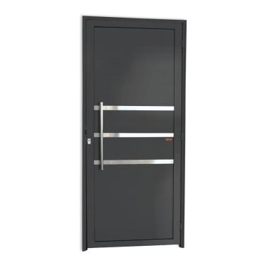 Imagem de Porta Lambril Com Friso Com Puxador Super 25 210cm X 80cm Brimak Cinza