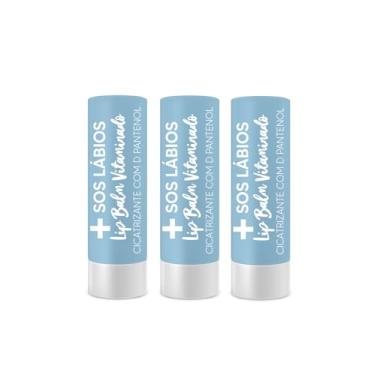 Imagem de Kit 3 unidades - SOS Lábios Lip Balm Vitaminado 3, 5Gr Top Beauty, Top Beauty