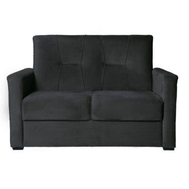 Imagem de Sofá Pequeno 2 Lugares 1,35 Porta Controle No Braço Alice Preto