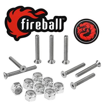 Imagem de Conjunto de ferragens para skate de aço inoxidável Fireball Dragon (Allen plano, 3,81 cm)