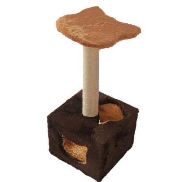 Imagem de Arranhador Para Gatos Com Toca Marrom Com Caramelo - Akara Do Gato