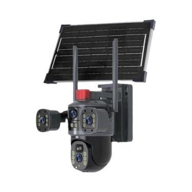 Imagem de Câmera IP PTZ Sem Fio Movida a Energia Solar De 8MP 4K Com Lente Dupla