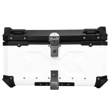 Imagem de BAU TRASEIRO DE MOTO ALUMINIO 60 L T-X TRONOS BRANCO E PRETO