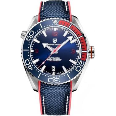 Imagem de CADISEN Pagani Design Relógio Masculino Mecânico Automático de Mergulho NH35 Movimento Bisel de Cerâmica Impermeável 100M PD-1679, Fita azul