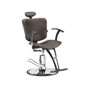 Imagem de Cadeira de Cabelereiro e Salão de Beleza Reclinável Hidráulica Dompel Marrom