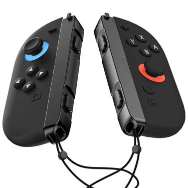 Imagem de FUNDIARY 2 Pack Wrist Strap Compatible with Switch 2 Joycon, Switch 2 Lanyard Replacement Parts Accessories Controller Attachments for Joycon Straps with Support Adjustable Tightness Design(Black)