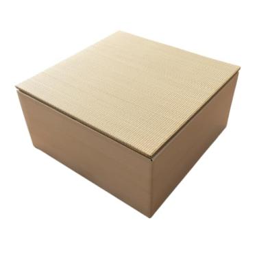 Imagem de BJDesign Banco quadrado de tatame e plataforma elevada | Topo de grama Igusa Rush estilo japonês | grão de madeira branco, 61 x 61 x 29,5 cm | fácil montagem, durável | conjunto com 3