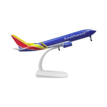 Imagem de Brinquedo De Avião De Metal Diecast B737 Série 20cm Com Rodas Para Men