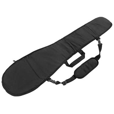 Imagem de Canoa caiak split paddle transportando barril de saco de armazenamento de armazenamento de armazenamento de bolsa para bolsa para remar o tecido oxford durável com alça de ombro (Preto)