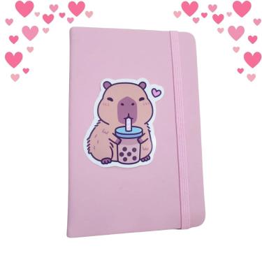 Imagem de Caderneta Capivara caderno pequena anotaçoes material escolar escritório papelaria anotações presente lembrancinha