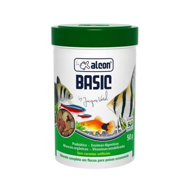 Imagem de Ração Flocos para peixe de Aquario: Alimento para peixes Alcon Basic 50g