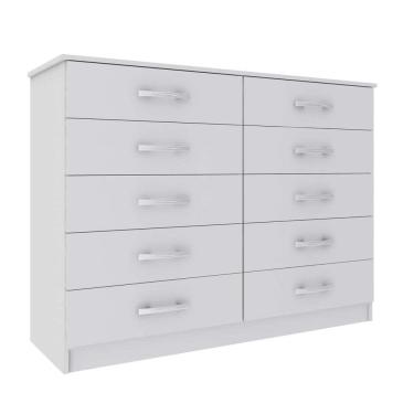 Imagem de Cômoda Com 10 Gavetas Branco - Evidência