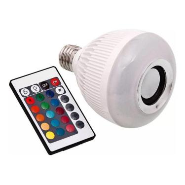 Imagem de Lâmpada Musical Caixa Som 12w Bluetooth Luz Led Rgb