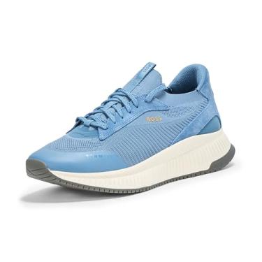 Imagem de BOSS Tênis de corrida masculino moderno com estrutura de malha, Sobremesa azul, 42