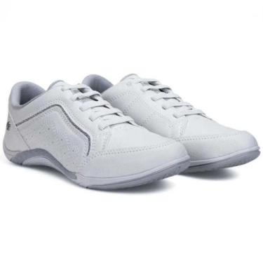 Imagem de Tênis Kolosh Casual Conforto Versátil Calce Fácil Feminino Branco, 37,