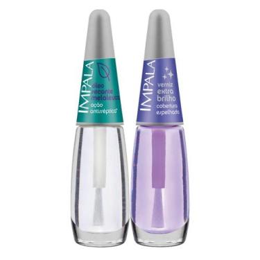 Imagem de Base Óleo Secante Melaleuca + Base Verniz Extra Brilho Cobertura Espel