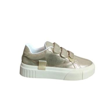 Imagem de Tenis by brava sneaker flatform casual confortavel da moda, 37, Ouro l