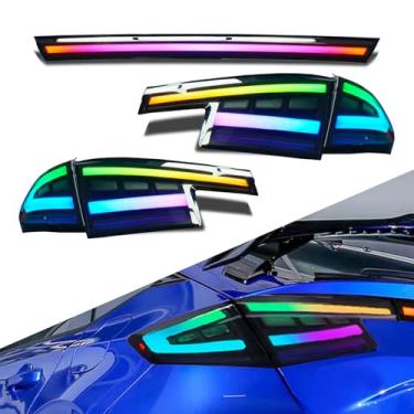 Imagem de Archaic Luzes traseiras com lâmpada de porta-malas compatível com Honda Civic Hatchback 2022-2025/Tipo R, com animação