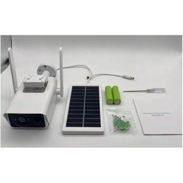 Imagem de Câmera Vigilância Segurança Smart Externa Wifi Bateria recaregável Energia Solar. Detecção de movimento Visão noturna infravermelho, Áudio bidirecional, Bivolt KA-S710